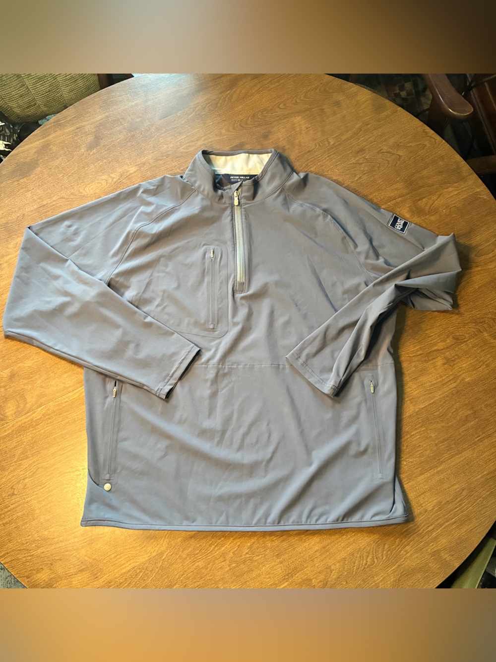 Peter Millar Crown Crafted Golf 1/4 Quarter Zip Pullover Blue Large XL